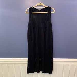 Sleeveless Open Sweater Cardigan